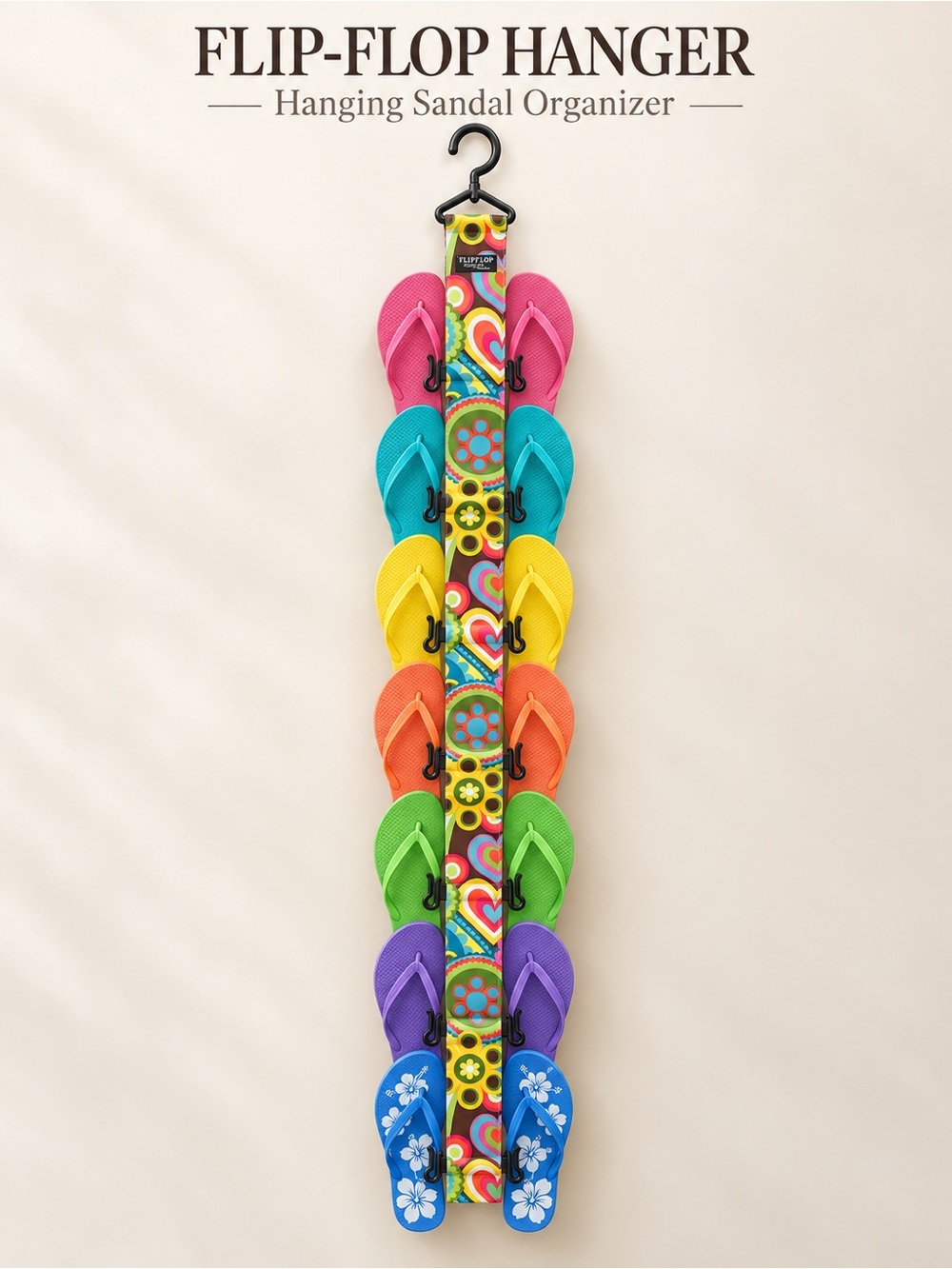 Flip Flop Hanger by Leencye Hanging Sandal Shoe Organizer